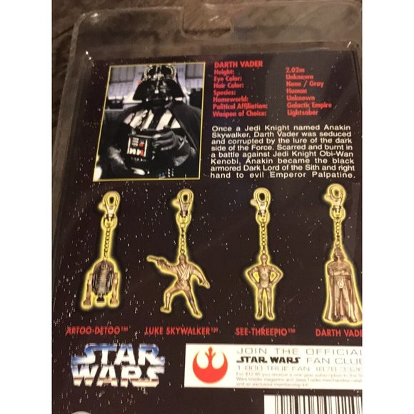 Star Wars: Darth Vader Key-chain Die Cast Metal 3" Action Figure 1996 New - Picture 5 of 6